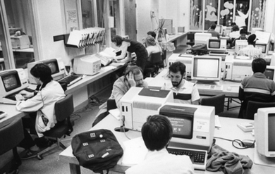 From 1983 to 1991, MIT partnered with IBM and the Digital Equipment Corporation to provide computer workstations for students working on aerospace engineering, language learning, educational projects, and much more. 