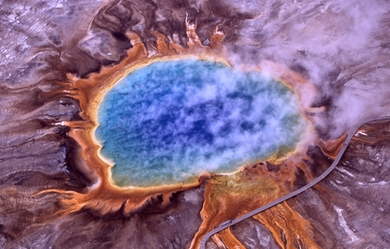 Extremophiles are capable of living in some of the harshest locations on Earth, such as the Grand Prismatic Spring at Yellowstone National Park.