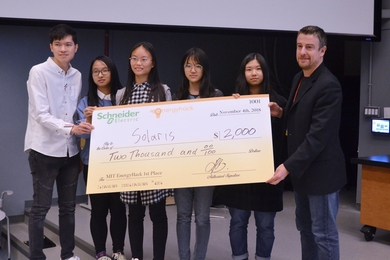 Team Solaris won the EnergyHack's first prize for their development on an innovative approach to green and energy efficient buildings.