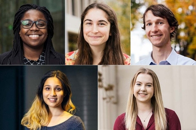 Clockwise from top left: Crystal Winston, Katie O’Nell, Kyle Swanson, Anna Sappington, and Radha Mastandrea