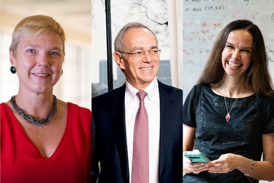 New 2018 fellows of the National Academy of Inventors: Linda G. Griffith, the School of Engineering Teaching Innovation Professor of Biological and Mechanical Engineering; MIT President L. Rafael Reif; and Muriel Médard, the Cecil H. Green Professor of Electrical Engineering and Computer Science.