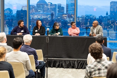 The Department of Civil and Environmental Engineering's Research Speed Dating event included a panel discussion with CEE professors on the future of research in infrastructure and environment.