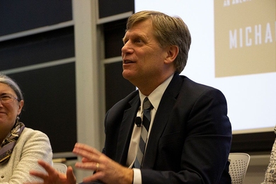 Michael McFaul, former U.S. Ambassador to Russia, discusses U.S.-Russia relations at MIT’s Starr Forum, Thursday, March 14, 2019.