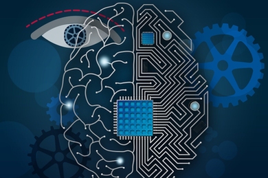 Artistic rendering of artificial intelligence and deep learning visual recognition systems