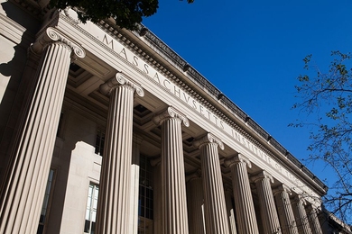 Columns at MIT front entrance