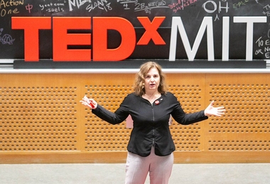 MIT Professor Daniela Rus, director of the Computer Science and Artificial Intelligence Laboratory, kicked off an all-female lineup of speakers at TEDxMIT.