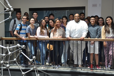 Squire Booker (front row, fifth from left) poses with the current MSRP students.