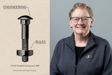 JoAnne Yates and her new book “Engineering Rules: Global Standard Setting Since 1880.” 