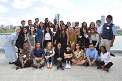 2019 MIT Summer Research Program students gather to present the results of their work.