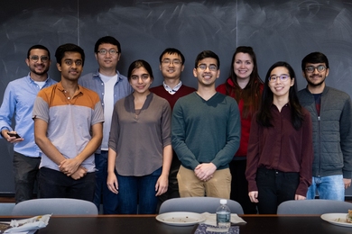 Left to right: MARC committee members and MIT graduate students Navid Abedzadeh, Mayuran Saravanapavanantham, Haozhe Wang, Elaine McVay, Qingyun Xie, Jatin Patil, Jessica Boles, Rachel Yang, and Rishabh Mittal. 