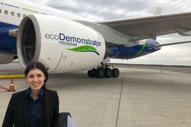“I knew the science was sound, I knew the math was sound, but even when everything is going as planned and you are actually seeing it happening with your own eyes, it’s still surreal,” says Jacqueline Thomas PhD ’20 on watching a Boeing 777 commercial airplane land using an approach she designed as an MIT grad student.