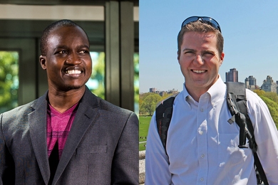 Raoul Ouedraogo (left) and Michael Owen are recipients of the 2020 Young AFCEA 40 Under 40 Award.