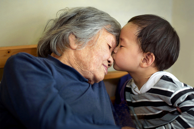 Grandmother and child