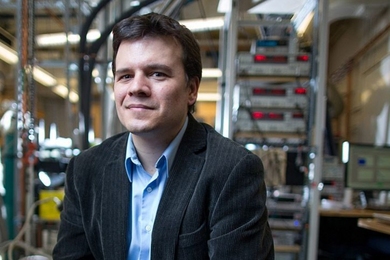 Photo of Pablo Jarillo-Herrero in his lab