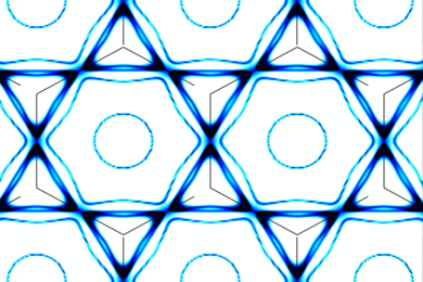 Visualization of electronic structure appears as two 6-pointed stars merged together