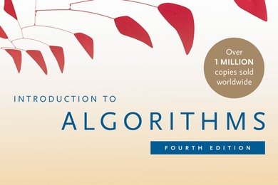 Detail of the cover of the fourth edition of "Introduction to Algorithms" features a sticker reading "Over 1 million copies sold worldwide”.
