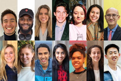 Portrait photos of MIT's 14 Fulbright winners for 2022