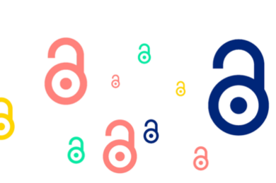 The MIT Press Open Access Logo is a series of stylized open padlocks in various colors and sizes floating on a white background.