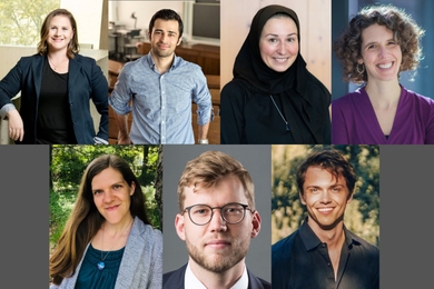 Seven headshots of MIT faculty