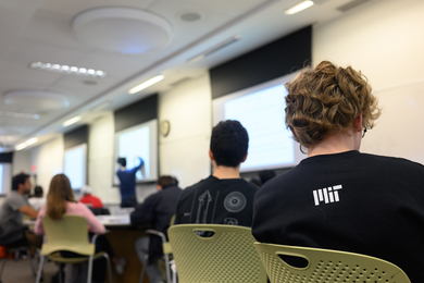 MIT students in a class