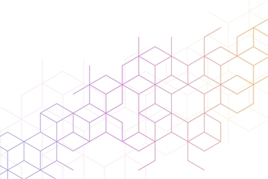 A geometric pattern of interconnected cubes