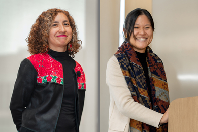 Paola Ricaurte, left, and Karen Hao.