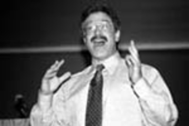 Dr. Richard D. Klausner, director of the National Cancer Institute, spoke about cancer research on the occasion of the naming celebration of the David H. Koch Biology Building.