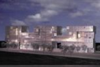 Construction will begin next year on the new residence hall for 350 students who will live in 10 different houses. The building, designed by Steven Holl of New York in assocaition with Perry, Dean, Rogers and Partners of Boston, will be across fom Briggs Field on Vassar St. It is 380 feet long, 55 feet wide and 10 stories tall. It will have communal space on the first floor, including a meeting ro...