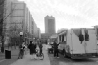 The food trucks formerly near East Garage have been relocated to a spot adjacent to Building 68.