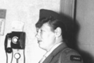 Algier, 1944, a self-portrait by Germaine Krull Nachlass, wearing the uniform of de Gaulle's Free French forces in Africa.