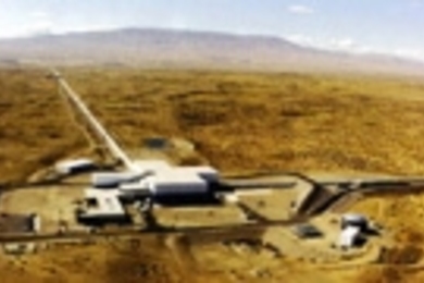 An aerial view of the LIGO observatory in Hanford, WA.