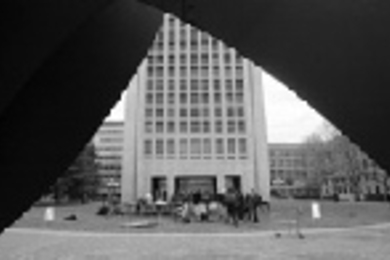 "Save Our Green" was the successful protest cry from students on Sunday and Monday when they learned that the grass "dot" on McDermott Court next to the Dreyfus Building was to be used by temporary faculty offices during the building's three-year renovation. Director for Capital Construction Paul Curley told the students Monday that no construction would be undertaken on the grassy area until the ...