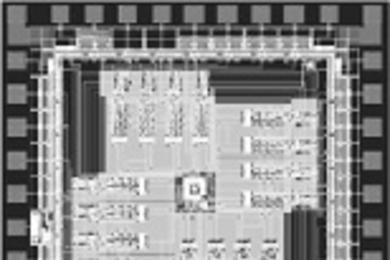 This electronic circuit, made up of 16 excitatory "neurons" and one inhibitory "neuron," mimics the biological circuitry of the cerebral cortex.