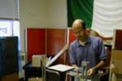 Roberto Accorsi, a doctoral candidate in nuclear engineering, uses a Coded Aperture Camera for medical imaging.