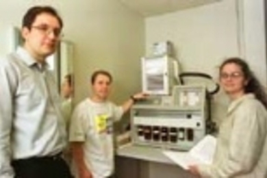 Professor Peter H. Seeberger (left) and graduate students Obadiah J. Plante and Emma R. Palmacci have automated production of synthetic complex carbohydrates.