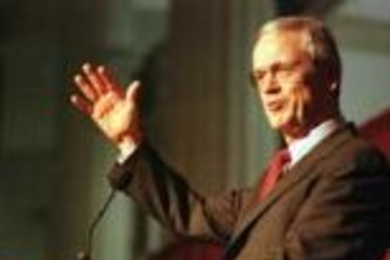 President Vest addresses the crowd in Morss Hall at the Martin Luther King Jr. Celebratory Breakfast.