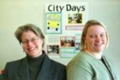 The Public Service Center (PSC) has new leadership. Director Sally Susnowitz (left) came from a similar position at the University of Colorado at Boulder; Assistant Director Jill Soucy (right) has been with the PSC since September 1999.