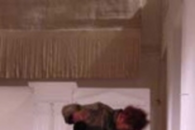 Min Tanaka performing "Standing Still" at the Theatre of the School of Dramatic Arts in Moscow (Municipal Institution) on Nov. 30.