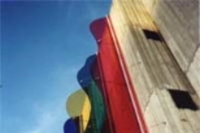 "Light Waves," an interactive sculpture by alumnus Christopher Janney, was installed outside the Orlando Public Library.