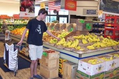 Students from MIT, the Rhode Island School of Design and United Technologies Corp. worked in teams to develop new product prototypes in the MIT course Product Design and Development. One such prototype is the Xcart, shown above with one of its creators, Antoine Guivarch from MIT's Technology and Policy Program. The environmentally friendly "shopping scooter" comes complete with an attached collaps...