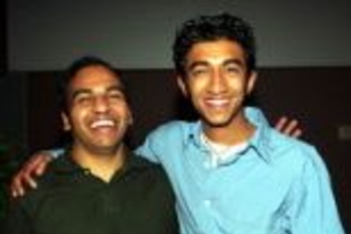 Karl Taylor Compton Prizes were given to graduate student Shunmugavelu D. Sokka (left) and senior Sudeb C. Dalai.