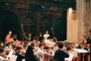 MITSO, led by Dante Anzolini, rehearses in Kings College Chapel at Cambridge University.
