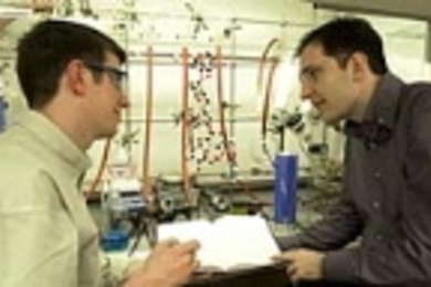 MIT graduate student Michael C. Hewitt, left, and MIT professor  Peter H. Seeberger.
