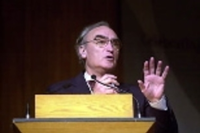 Gerald R. Fink, former director of the Whitehead Institute and professor of biology, moderated a forum on bioterrorism.