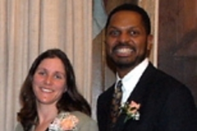 Susan Richards and Karl W. Reid received MIT President's Community Service awards.