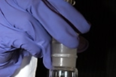 Material created in Paula Hammonds' laboratory may be spun into a substance with properties similar to spider silk.Material created in Paula Hammonds' laboratory may be spun into a substance with properties similar to spider silk.