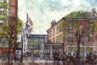 An artist's rendering of the theater, projected to open in 2005
