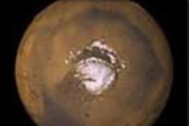 NASA's Mars Odyssey detected water ice in the northern hemisphere. During the winter months, the icy soil is covered by a thick layer of carbon dioxide ("dry ice") frost obscuring the water ice signature.