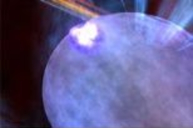 Material accumulating on the pulsar surface can sometimes ignite, causing thermonuclear flashes that emit bursts of X-ray light. These thermonuclear flames spread across the surface of the pulsar in a few seconds. The team established that "burst oscillations", a kind of flickering, during these X-ray bursts provide a direct measure of the pulsar's spin rate.