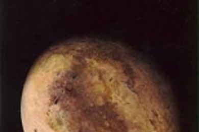 An artist's conception of Pluto and its moon Charon.